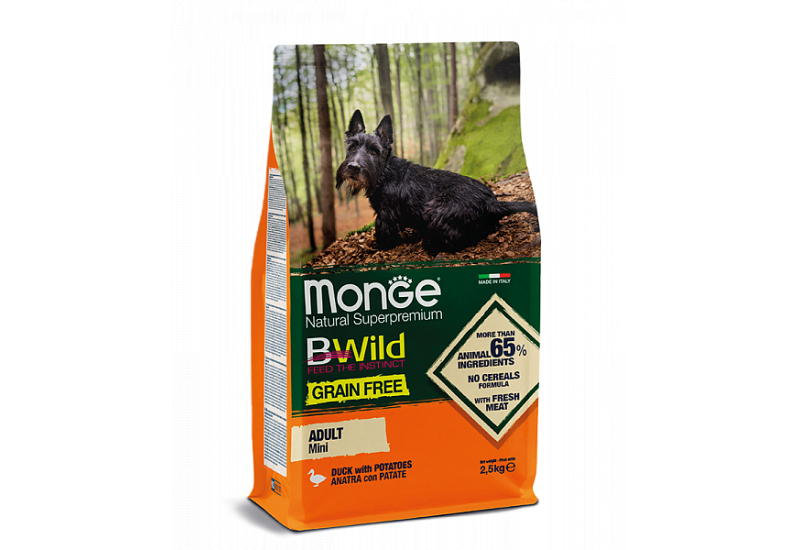 Monge Dog  Bwild Grain Free Mini Adult  качка 