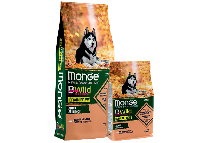 Monge Dog  Bwild Grain Free All Breeds Adult лосось