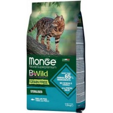 Monge Cat BWild GRAIN FREE TONNO беззерновий корм для кішок (з тунцем)