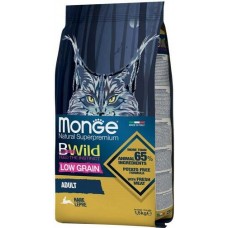Monge Cat BWild LOW GRAIN ADULT HARE беззерновий корм для кішок (з м'ясом зайця)