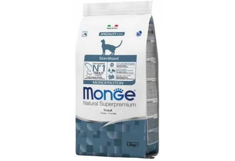 Monge Cat MONOPROTEIN Sterilised для стерилізованих кішок (з фореллю)