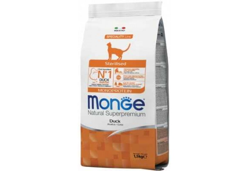 Monge Cat MONOPROTEIN Sterilised для стерилізованих кішок (з качкою)