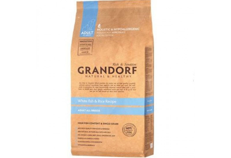 Grandorf White Fish & Rice Adult All Breeds- для дорослих собак всіх порід 