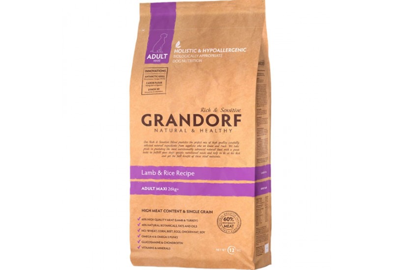 Grandorf Lamb & Rice Adult Large Breed-ЯГНЯ З РИСОМ ДЛЯ ДОРОСЛИХ СОБАК ВЕЛИКИХ ПОРІД